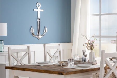 Decorațiune de perete ANCHOR 70 cm 3D aluminiu argintiu [4]