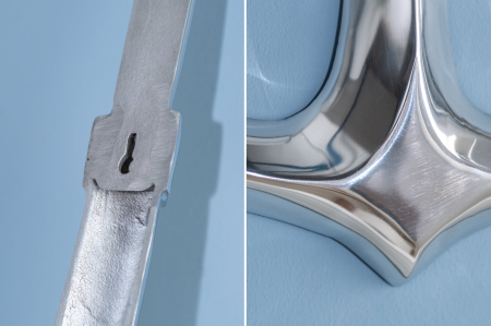 Decorațiune de perete ANCHOR 70 cm 3D aluminiu argintiu [7]