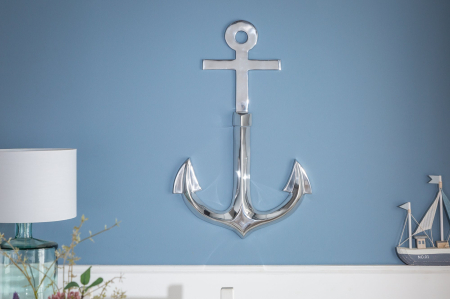 Decorațiune de perete ANCHOR 70 cm 3D aluminiu argintiu [2]