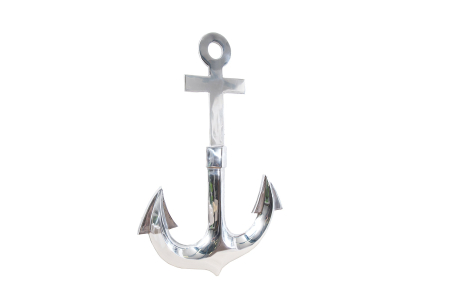 Decorațiuni - Decorațiune de perete ANCHOR 70 cm 3D aluminiu argintiu