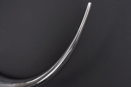 Decorațiune de perete coarne BULL 120 cm aluminiu argintiu [5]