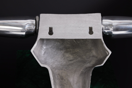 Decorațiune de perete coarne BULL 120 cm aluminiu argintiu [7]