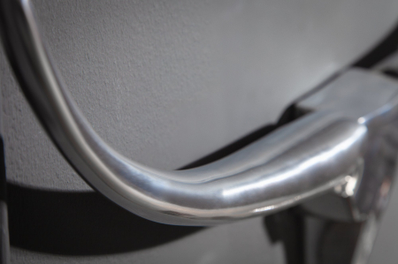 Decorațiune de perete coarne BULL 75 cm aluminiu argintiu [4]