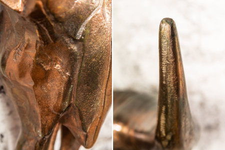 Decorațiune de perete craniu MATADOR 70 cm cupru marmorat [7]