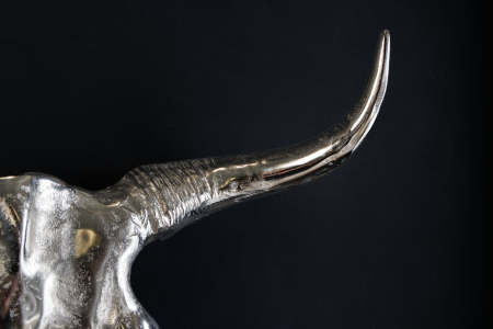 Decorațiune de perete craniu MATADOR argintiu [4]