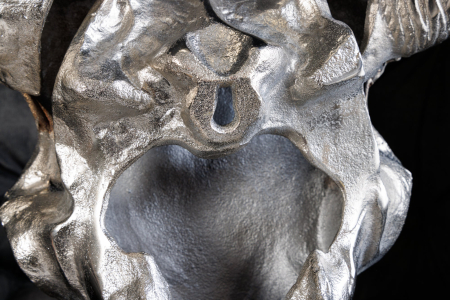 Decorațiune de perete craniu MATADOR argintiu [8]