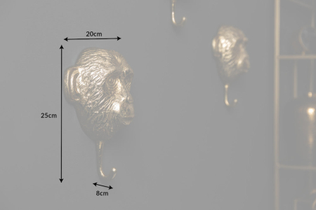 Decorațiune de perete cu cârlige pentru haine THREE APES, set de 3, auriu [10]