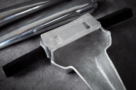 Decorațiune de perete cu coarne BULL 100 cm, aluminiu argintiu [7]