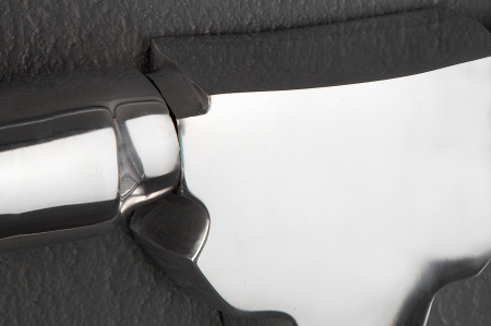 Decorațiune de perete cu cuier BULL 100 cm, aluminiu argintiu [7]