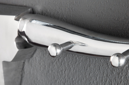 Decorațiune de perete cu cuier BULL 100 cm, aluminiu argintiu [5]