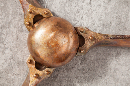 Decorațiune de perete elice SCREW 60 cm cupru marmorat [5]