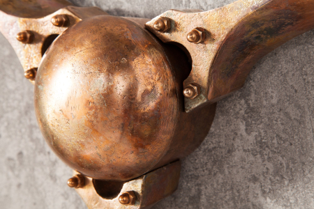 Decorațiune de perete elice SCREW 60 cm cupru marmorat [6]