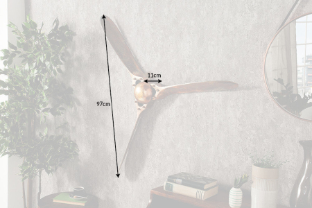 Decorațiune de perete elice SCREW 97 cm cupru marmorat [7]