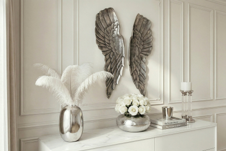 Decorațiune de perete FALLEN ANGEL 65 cm bronz argintiu antic [4]