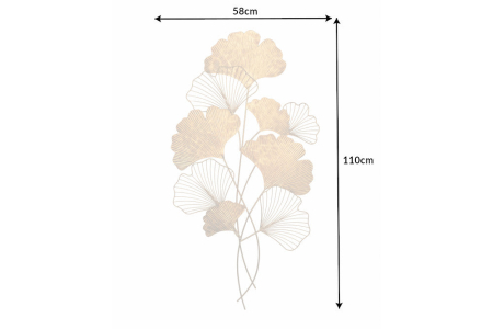 Decorațiune de perete GINKGO 110 cm auriu [7]
