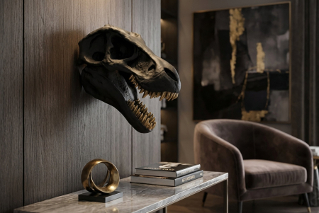 Decorațiune de perete sculptură T-REX 40 cm negru [3]