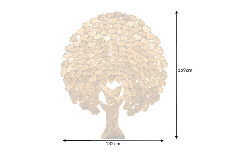 Decorațiune de perete TREE OF LIFE 170 cm auriu [9]