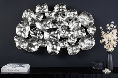 Decorațiune de perete VARIATION 100 cm argintiu, realizată manual [2]