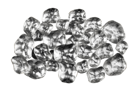 Decorațiuni - Decorațiune de perete VARIATION 100 cm argintiu, realizată manual