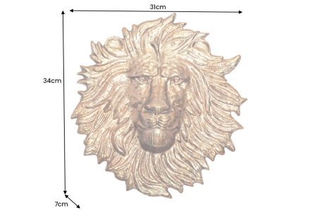 Decorațiune de perete WILDLIFE LION 35 cm auriu [9]