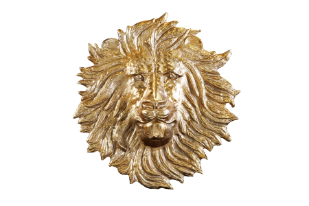 Decorațiuni - Decorațiune de perete WILDLIFE LION 60 cm, auriu