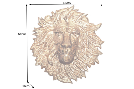 Decorațiune de perete WILDLIFE LION 60 cm, auriu [9]