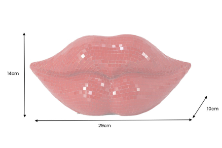 Decorațiune DISCO LIP 30 cm buze mozaic 3D roșu [3]
