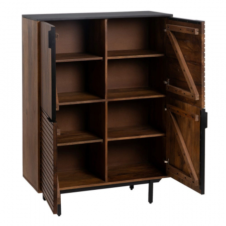 Dulap Abner din lemn de mango maro/negru 100 X 40 X 140 CM [2]