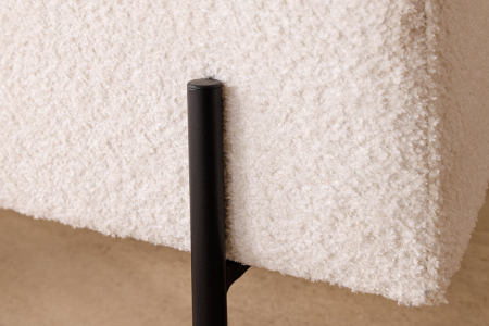 Dulap pentru bancă LOFT 100 cm, alb, cu textură bouclé [9]