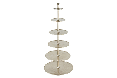 Decorațiuni - Etagere ABSTRACT 180 cm 6 tăvi argintiu