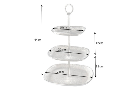 Etagere ORIENT 45 cm, 3 tăvi, argint vintage [8]