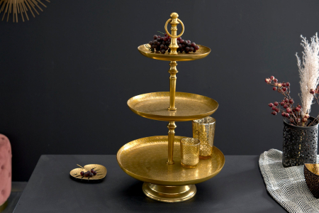 Etagere ORIENT 50 cm, 3 tăvi, auriu [2]