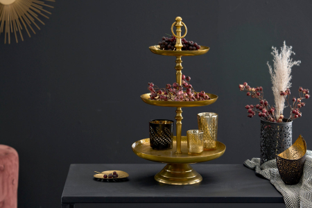 Etagere ORIENT 50 cm, 3 tăvi, auriu [3]