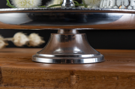 Etagere ORIENT 50 cm, 3 tăvi, cu efect de ciocănitură, argintiu [6]