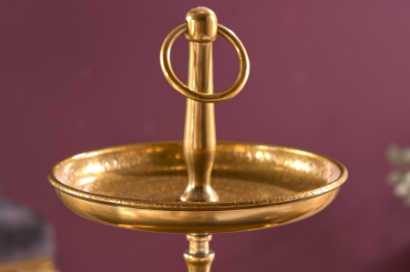 Etagere ORIENT 50 cm, 3 tăvi, cu efect de ciocănitură, auriu [4]