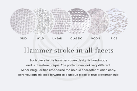 Etagere ORIENT 65 cm, 3 tăvi, cu efect de ciocănitură, argintiu [9]