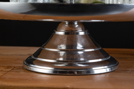 Etagere ORIENT 65 cm, 3 tăvi, cu efect de ciocănitură, argintiu [6]