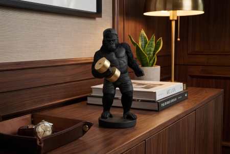 Figurină decorativă KING APE 30 cm gorilă negru auriu [2]