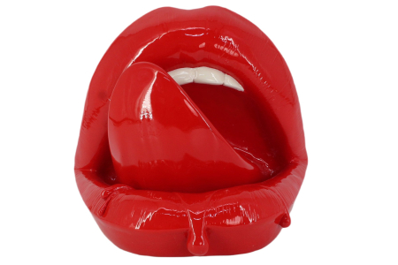 Decorațiuni - Figurină decorativă LIP 25 cm pop-art  roșu