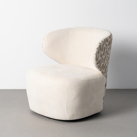 Fotoliu din țesătură duală crem-bej 73 x 68 x 74 cm [1]
