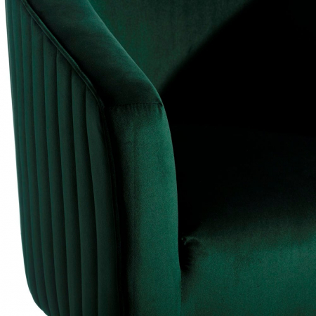 Fotoliu Dino din catifea și lemn de pin 72 X 62 X 77 CM, verde închis [4]