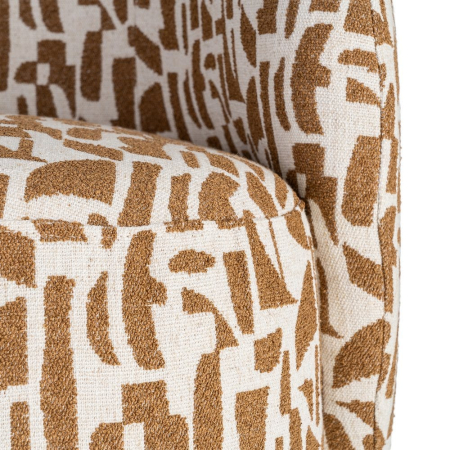 Fotoliu impressed cream-ochre 73 x 82 x 70 cm [3]