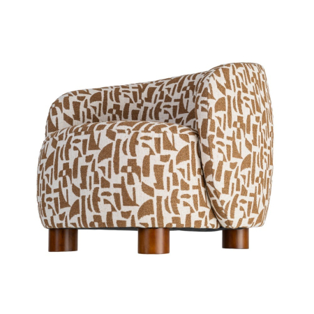 Fotoliu impressed cream-ochre 73 x 82 x 70 cm [7]