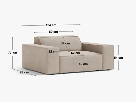 Fotoliu Jodie cu tapițerie din țesătură structurală [5]