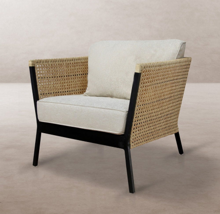 Mobilier Gradina - Fotoliu exterior Niva, cadru din aluminiu negru