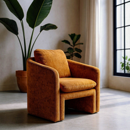 Fotolii - Fotoliu occre weave-wood 76 x 68 x 81 cm