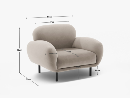 Fotoliu Poppy cu tapiterie boucle [4]