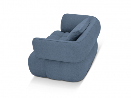 Fotoliu Reese si tapiterie din tesatura structurala, albastru jeans [3]