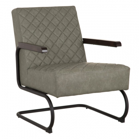 Scaune & fotolii - Fotoliu Retro cu tapițerie din piele 61 X 70 X 85 CM, verde