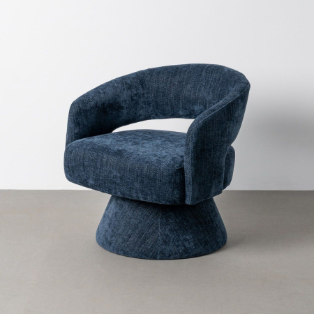 Scaune & fotolii - Fotoliu rotativ blue weave-wood 71 x 68 x 72 cm